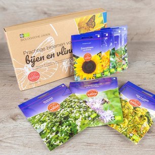 Biologische zadenpakket 'Bijen en vlinders' Biologische zadenpakket 'Bijen en vlinders'