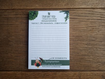 Notitieblok 'Puur van't veld 100 vellen Notitieblok 'Puur van't veld 100 vellen