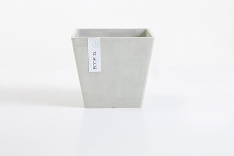 Ecopots Rotterdam vierkant 30 cm witgrijs - planten/bloembak-pot Ecopots Rotterdam vierkant 30 cm witgrijs - planten/bloembak-pot