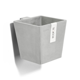 Ecopots Manhattan 15 cm wit grijs - Hangend- bloemen/plantenbak Ecopots Manhattan 15 cm wit grijs - Hangend- bloemen/plantenbak