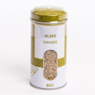 Biologische gedroogde kruiden - Vleeskruiden in strooibus - 30 gr Biologische gedroogde kruiden - Vleeskruiden in strooibus - 30 gr
