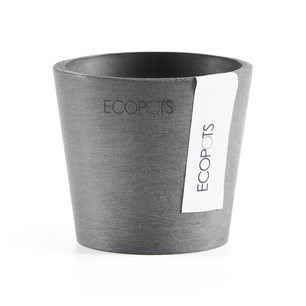 Ecopots Amsterdam mini rond 8 cm grijs - planten/bloembak-pot Ecopots Amsterdam mini rond 8 cm grijs - planten/bloembak-pot
