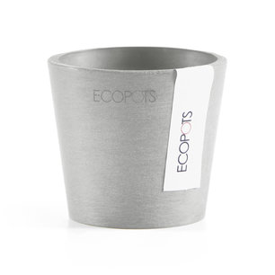 Ecopots Amsterdam mini rond 8 cm wit grijs- planten/bloembak-pot Ecopots Amsterdam mini rond 8 cm wit grijs- planten/bloembak-pot