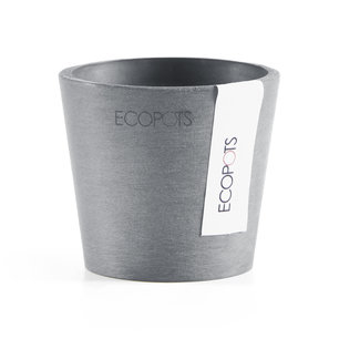 Ecopots Amsterdam mini rond 8 cm blauw grijs - planten/bloembak-pot Ecopots Amsterdam mini rond 8 cm blauw grijs - planten/bloembak-pot