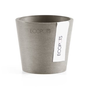 Ecopots Amsterdam mini rond 8 cm taupe - planten/bloembak-pot Ecopots Amsterdam mini rond 8 cm taupe - planten/bloembak-pot