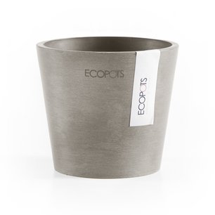 Ecopots Amsterdam mini rond 10,5 cm taupe - planten/bloembak-pot Ecopots Amsterdam mini rond 10,5 cm taupe - planten/bloembak-pot