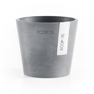 Ecopots Amsterdam mini rond 10,5 cm blauw grijs - planten/bloembak-pot Ecopots Amsterdam mini rond 10,5 cm blauw grijs - planten/bloembak-pot
