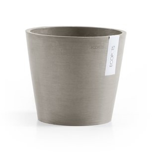 Ecopots Amsterdam 20 cm taupe - planten/bloembak-pot Ecopots Amsterdam 20 cm taupe - planten/bloembak-pot