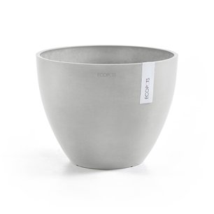 Ecopots Antwerp conisch 40 cm wit grijs - planten/bloembak-pot Ecopots Antwerp conisch 40 cm wit grijs - planten/bloembak-pot