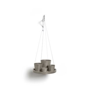Ecopots hangend 'hangende schotel' 36 cm - taupe Ecopots hangend 'hangende schotel' 36 cm - taupe