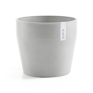 Ecopots Sankara rond 40 cm wit grijs - planten/bloembak-pot Ecopots Sankara rond 40 cm wit grijs - planten/bloembak-pot