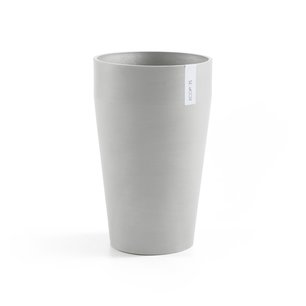 Ecopots Sankara halfhoog rond 55 cm (H) wit grijs - planten/bloembak-pot Ecopots Sankara halfhoog rond 55 cm (H) wit grijs - planten/bloembak-pot