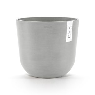 Ecopots Oslo 25 cm wit grijs - planten/bloembak-pot Ecopots Oslo 25 cm wit grijs - planten/bloembak-pot