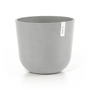 Ecopots Oslo 35 cm wit grijs - planten/bloembak-pot Ecopots Oslo 35 cm wit grijs - planten/bloembak-pot