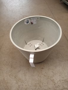 Ecopots Amsterdam rond 60 cm met wielen wit grijs - Retour Deal! Ecopots Amsterdam rond 60 cm met wielen wit grijs - Retour Deal!