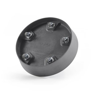 Ecopots onderschotel met wielen 34 cm - grijs Ecopots onderschotel met wielen 34 cm - grijs