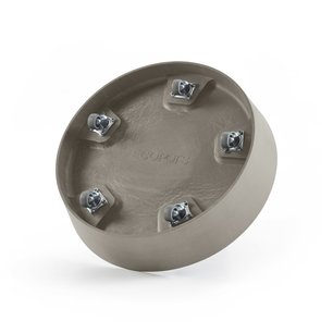 Ecopots onderschotel met wielen 41.5 cm - taupe Ecopots onderschotel met wielen 41.5 cm - taupe