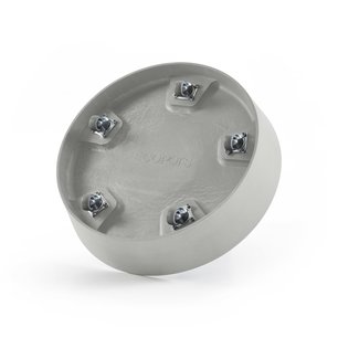Ecopots onderschotel met wielen 41.5 cm - wit grijs Ecopots onderschotel met wielen 41.5 cm - wit grijs