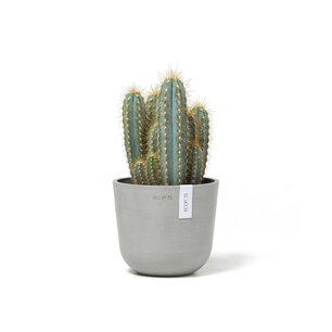 Ecopots Oslo mini 16 cm wit grijs - planten/bloembak-pot Ecopots Oslo mini 16 cm wit grijs - planten/bloembak-pot